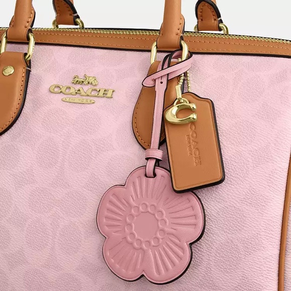 Coach Large Powder Pink Rowan Satchel NWT - Picture 7 of 8